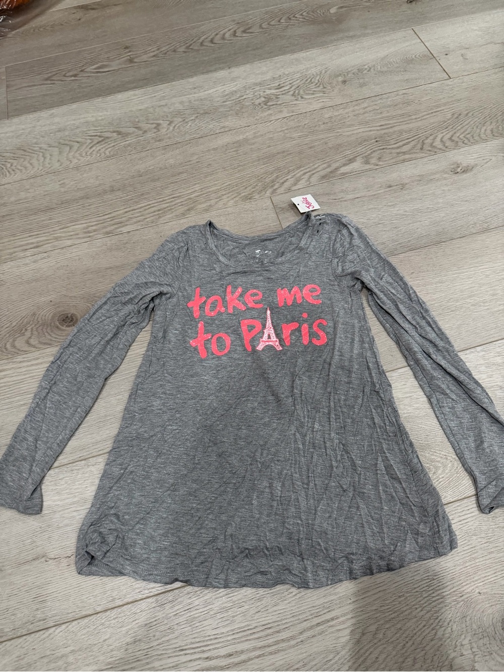 Justice Girls Long Sleeve Graphic Top Size 8 NWT